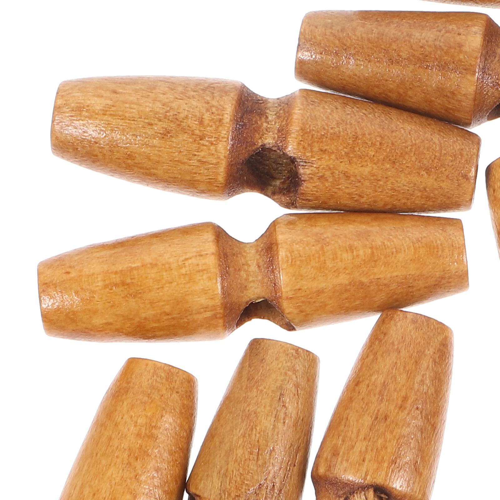 

50pcs Horn Buttons Toggle Buckles Wood 6# Medium 45mm DIY Hand Sewing Retro Coat Clothing Accessories Decorative