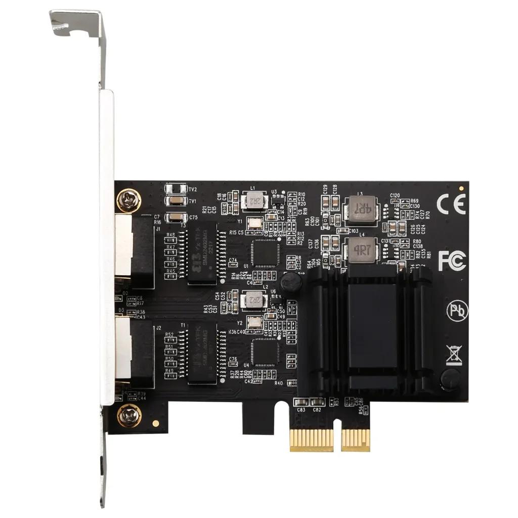 Gigabitowa karta sieciowa 2,5 GBase-T z 2 portami 2500 Mb/s PCIe 2,5 gb Karta Ethernet RJ45 Karta kontrolera LAN