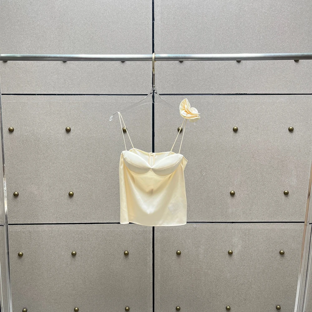 

Женский жилет с цветочным принтом в стиле Y2K, сексуальный элегантный топ-бюстье с объемным цветочным декором, весенняя повседневная мода 2026