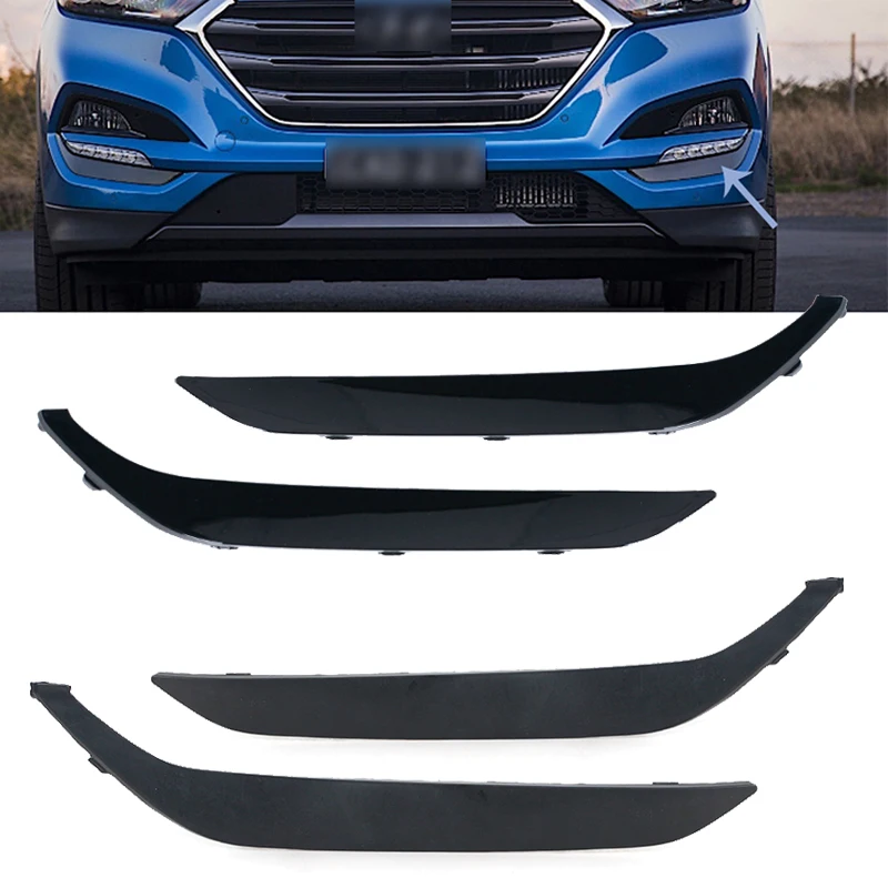 Daytime running lamp Frame cover For Hyundai Tucson 2015 2016 2017 2018 trim Fog Light Frame cover trim  Sticker Accessories