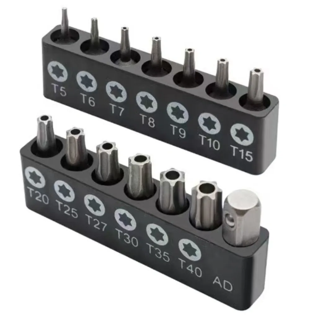 Torx-Schraubendreher-Bit-Set, manipulationssichere Sicherheitsbohrer, 25 mm lang, Flachkopf, 1/4 Zoll Sechskant-Schraubendreher, Handwerkzeuge T5-T40 – Detail 11