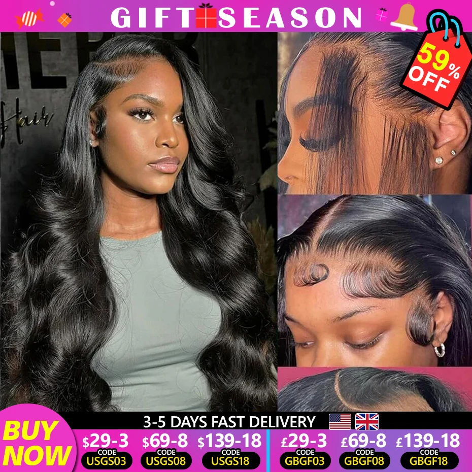 Jarin Hair 180 Density 13x6 Body Wave Lace Front Human Hair Wig Brazilian 30 32 Inch 13x4 Hd Lace Frontal Wigs   For Women