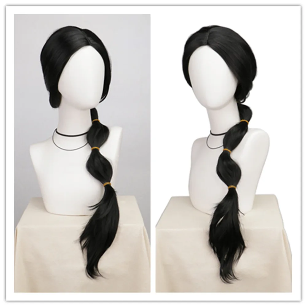

Halloween Women Aladdin and the magic lamp Princess Jasmine Synthetic wig Black Long braided hair wig Role Play costumes wig