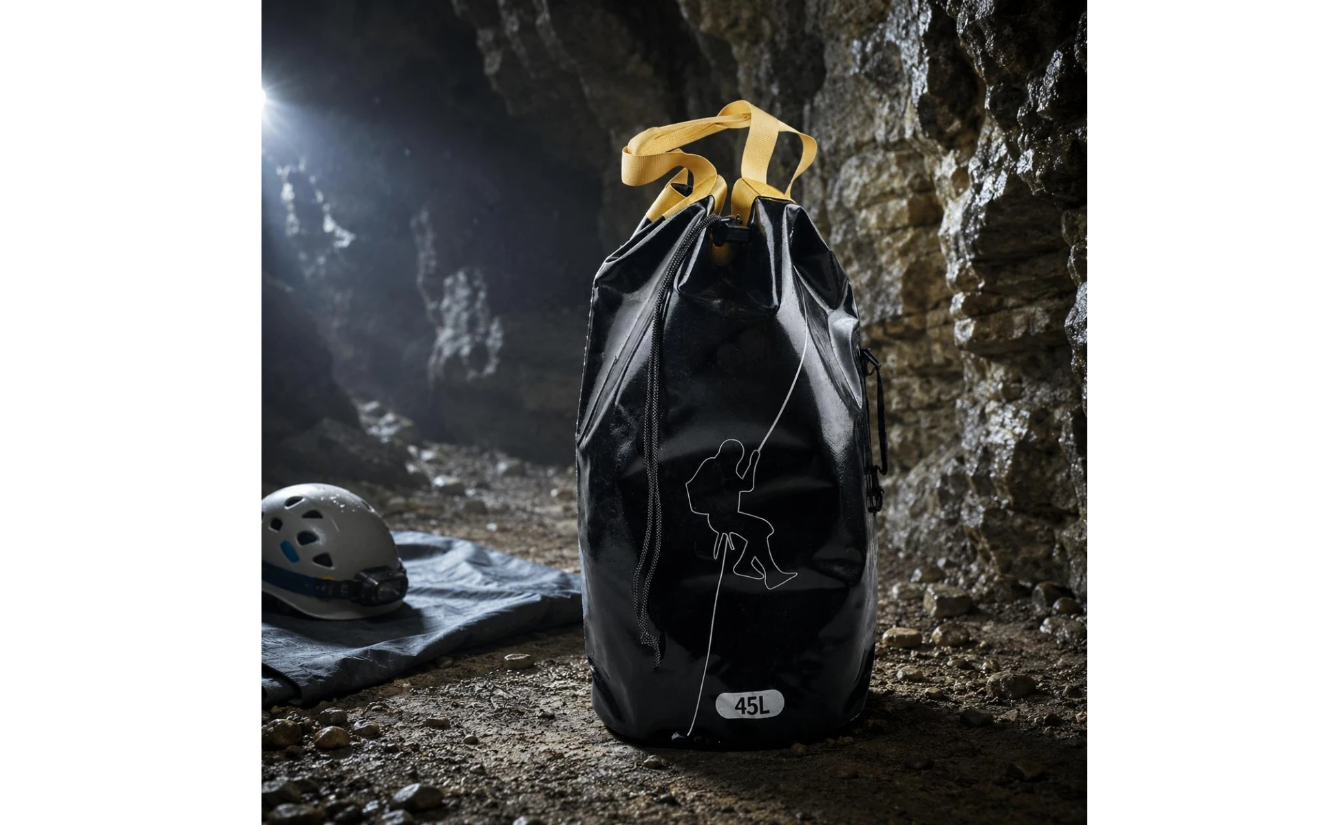 Climbing Rope Backpack Mesh Material Climbing Rope Bag Drain Hole Side Handle for Canyoning