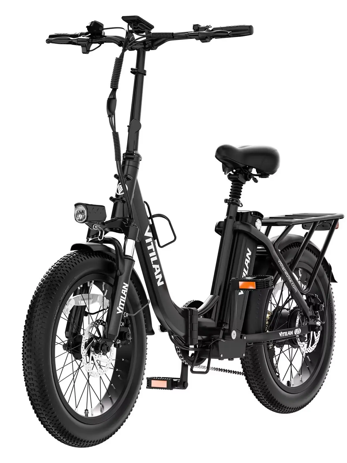 AliExpress NONE 48V13AH Battery  Vitilan U3 Electric bicycle for Adults 750W Folding E-Mountain bike 20 inch fat tire off-road electric bike