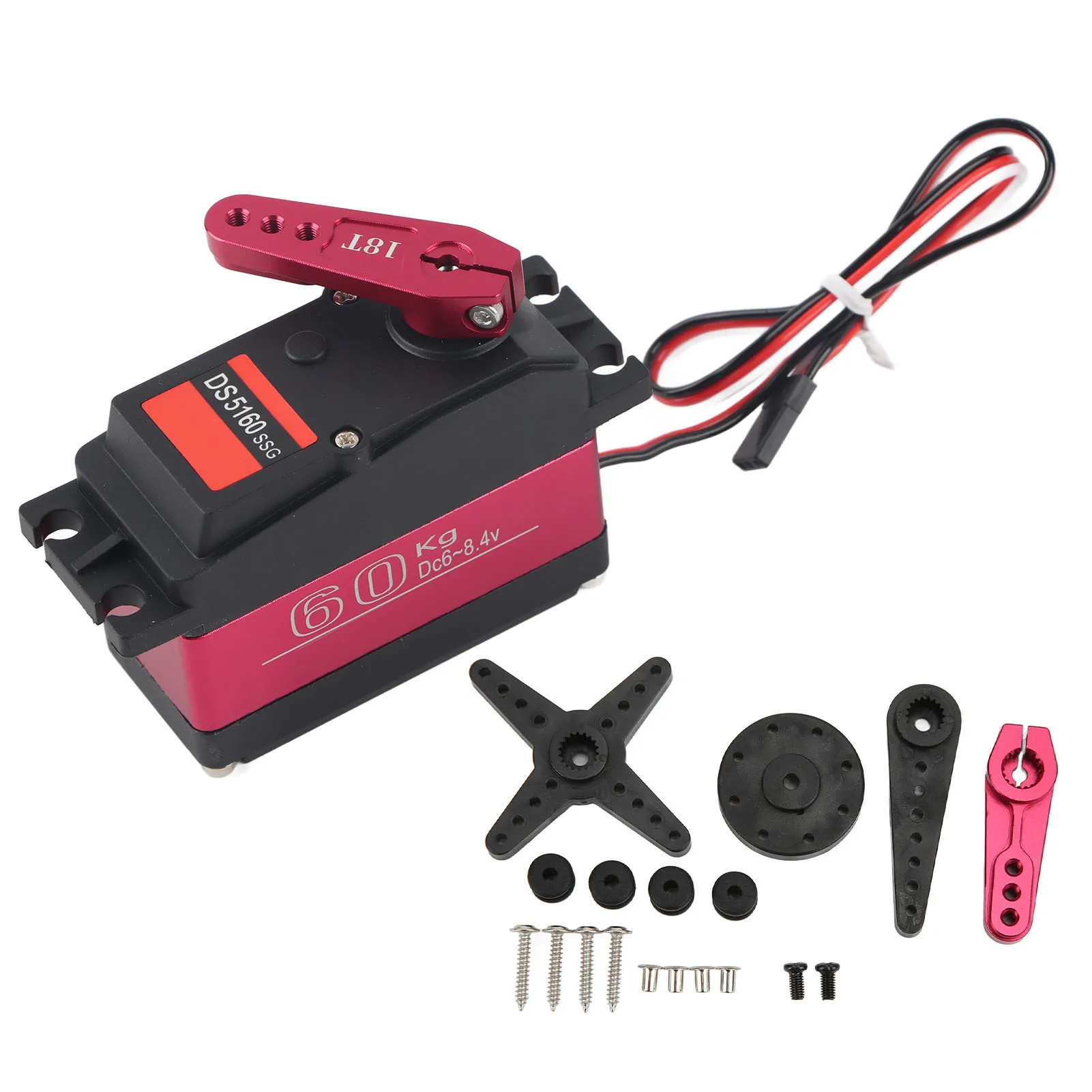 RC DS5160 Digital Servo Plastic Aluminium Alloy Stainless Steel Light Large Torsion Waterproof RC Car Digital Servo