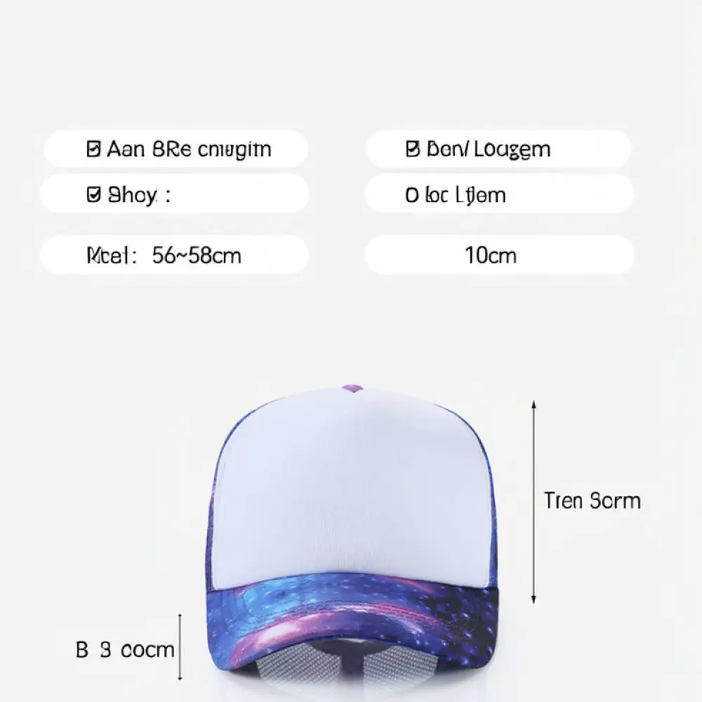 Fashion Camo Mesh Baseball Cap Summer Sun Protection Hat Adjustable Sponge Trucker Cap For Unisex Outdoor Sports Gear view 5