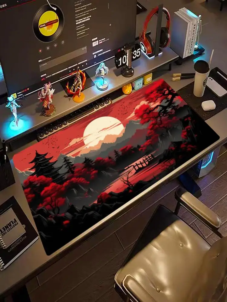 

Большой коврик для компьютерного стола в игровом этническом стиле, коврик для мыши для домашнего офиса, толстый коврик для мыши, грязеотталкивающий, с толстым замком, нескользящий