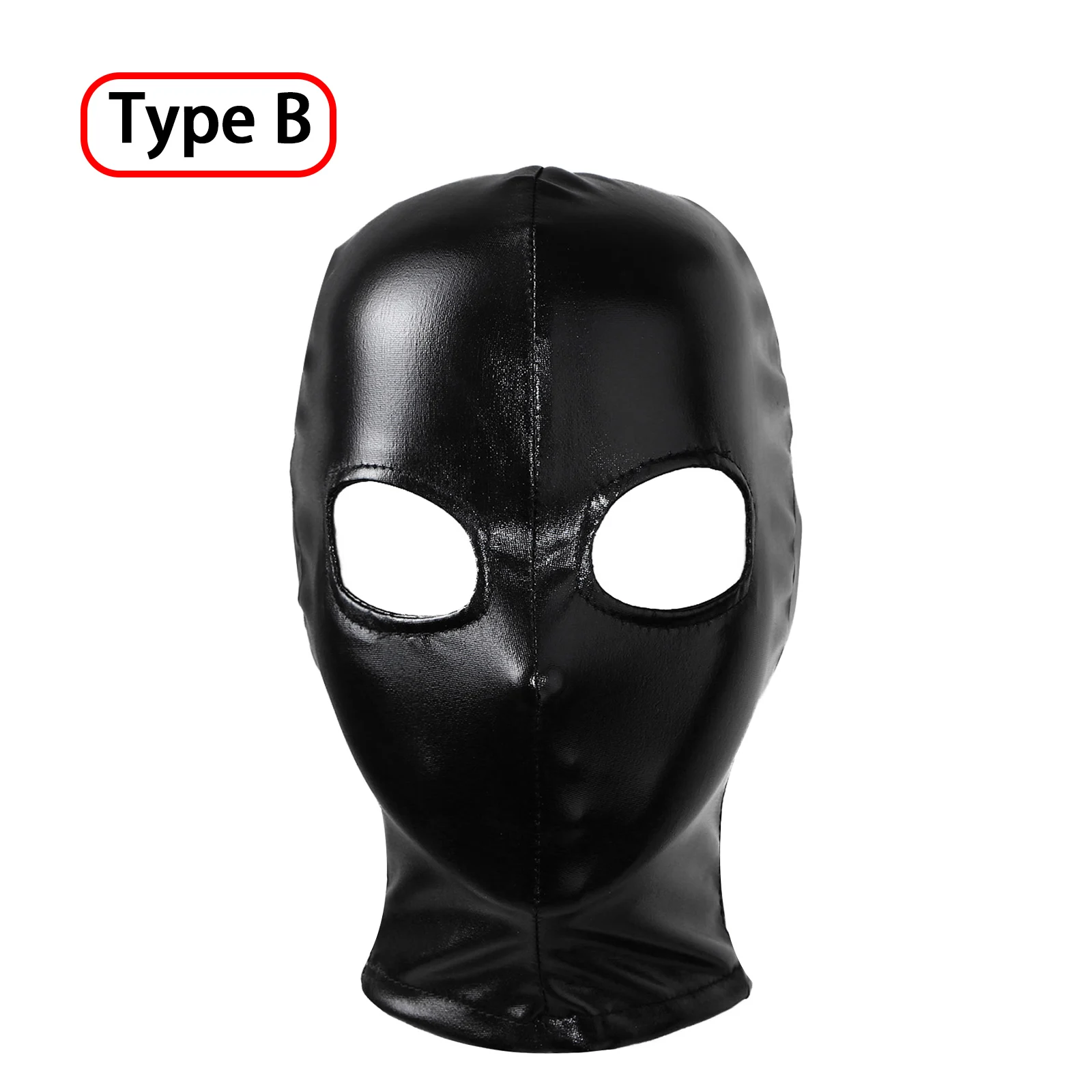 Unisex Latex Face Mask Bronzing Cloth Open Mouth and Eye Glued Head Cover Couples Women Men Face Mask Hood for Role Play Costume