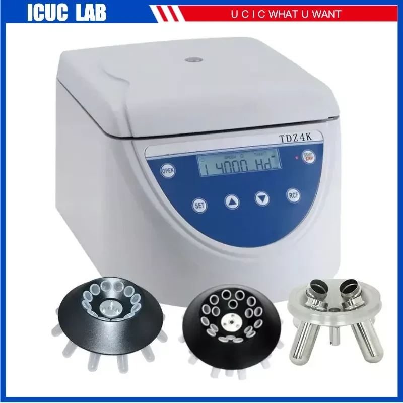 Low Speed Lab PRP Centrifuge Machine 4x50ml 18x10ml Angle Rotor 12x20ml Blood Bank Touch Screen Centrifuga TDZ4-WS