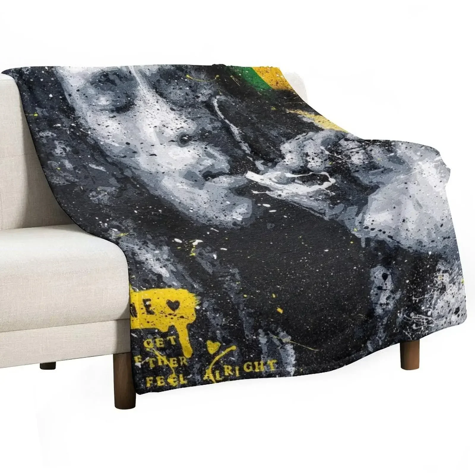 

Bob Marley - Original Portrait Throw Blanket Polar Plaid on the sofa Blankets