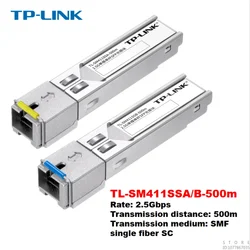 TP-LINK 2.5G Single-mode Single Fiber SFP Optical Module 500 Meters, SC Optical Port TL-SM411SSA-500m+TL-SM411SSB-500m Pair Set