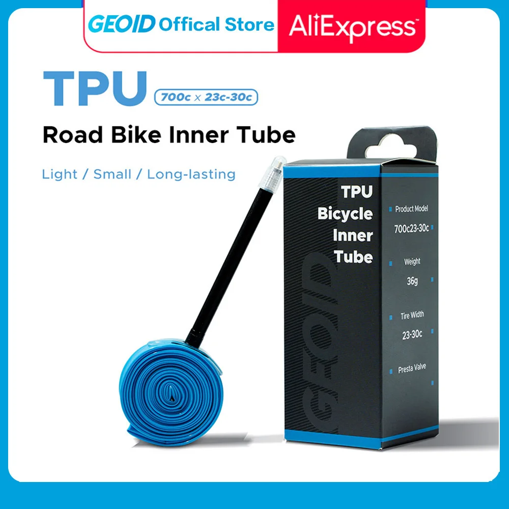 GEOID Ultralight Bike Inner Tube 700c X 23c-30c Road MTB Bicycle TPU Material Tire 65mm 75mm Length Presta Valve Super Light