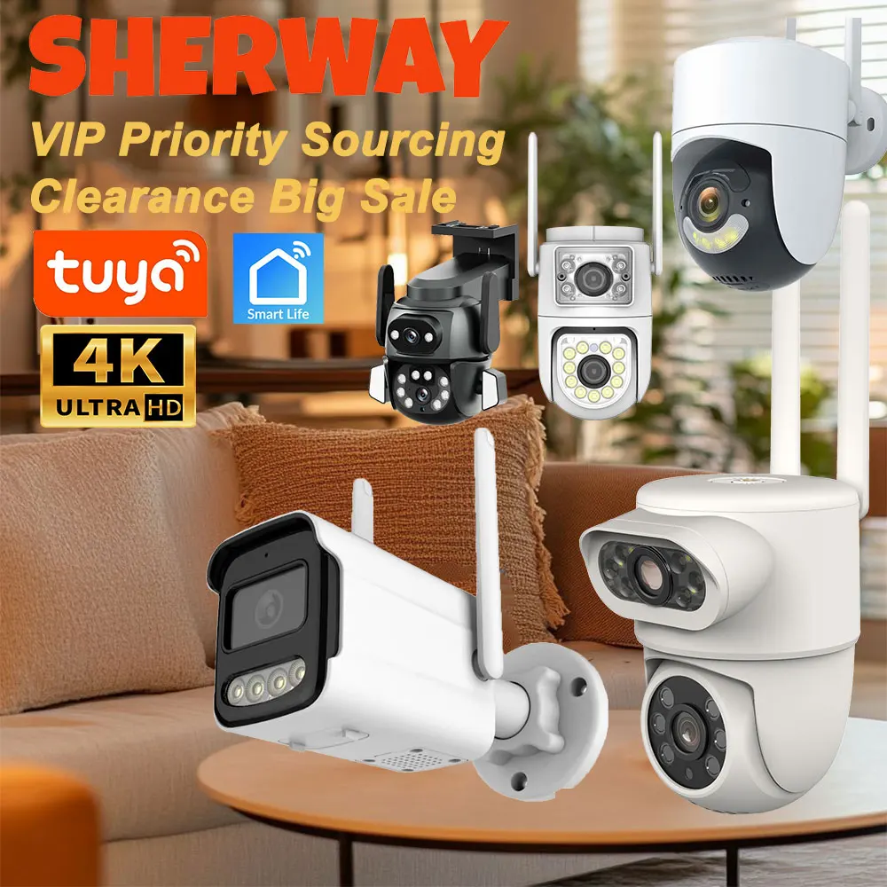 

Tuya 4K уличная большая экономия Wi-Fi камера двойной объектив беспроводная домашняя PTZ камера автоматическое отслеживание защита видеонаблюдения видеонаблюдение