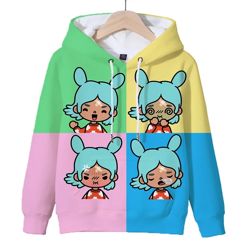 Toca Leben Welt Hoodies Sweatshirt Kinder Kleidung Toca Boca Hoodie Jungen Mädchen Cartoon Hoody Pullover Kinder Freizeit mantel