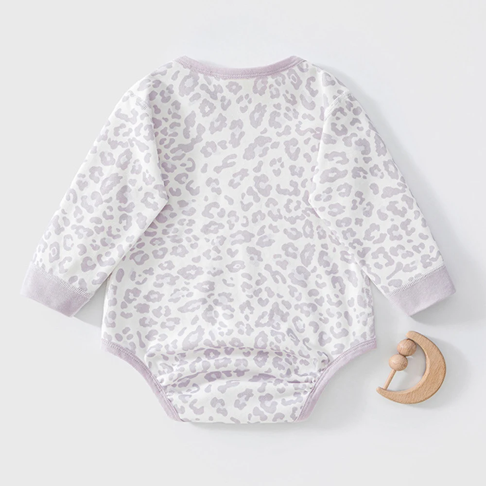 Baby Girl Bodysuit Long Sleeve Cotton Leopard Print Autumn Winter Newborn Clothes Infant Girl Romper Hot Selling