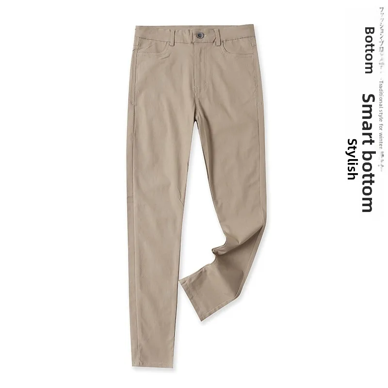 Slim Fit Long Pants Women's Casual Elastic Multi-Pocket Pencil Pants Spring Summer New Style Fashionable Straight Leg Trousers