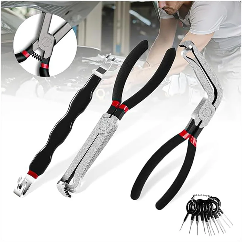 

MLGB-Angled Wire Plug Removal Tool Set Fuel Line Petrol Clip Pipe Plier Angled Wire Plug Removal Tool