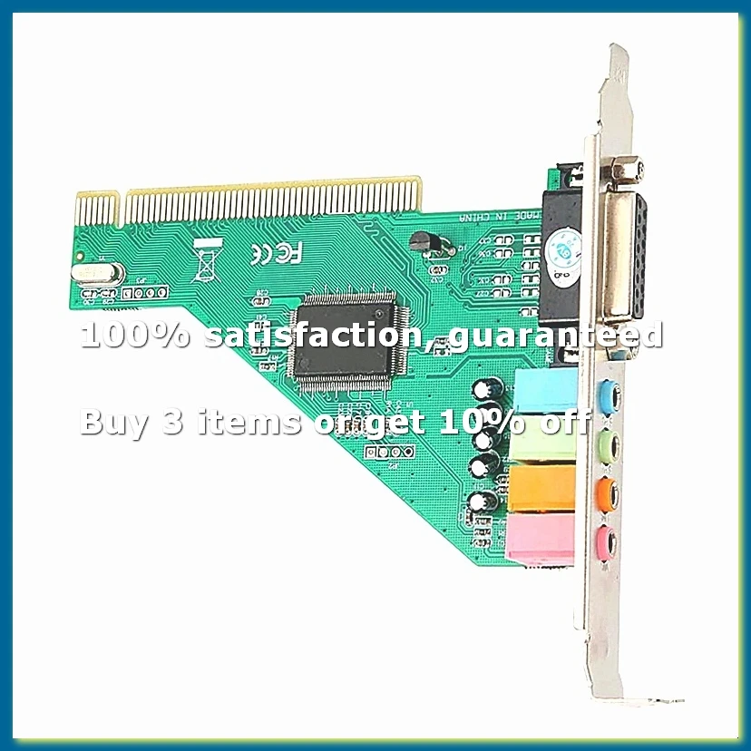 ●PCI Sound Card 4.1 Channel Computer Desktop Built-in Sound Card Internal Audio Card Stereo Surround CMI8738