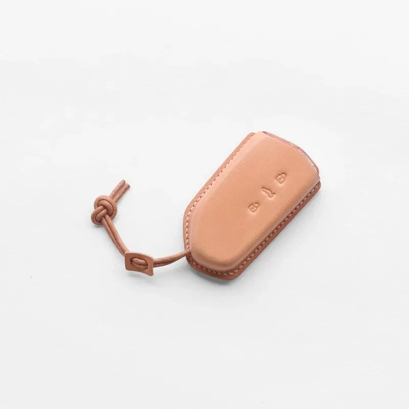 for Volkswagen ID3 ID4 ID5 ID6 ID7 Handmade Vegetable Tanned Leather Key Bag Simple Customized Key Cover