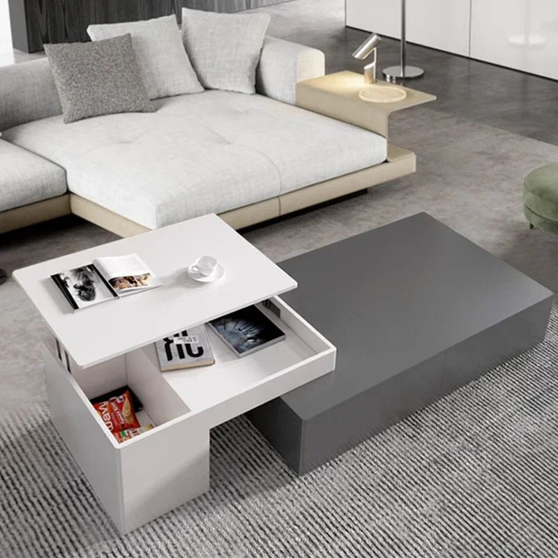 Living Luxury Coffee Table Trau Modern White Mesa Lateral Mobile Coffe Table Minimalist Apartamento Couchtisch Home Furniture