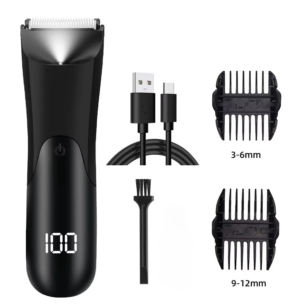 Men's Electric Hair Clippers Beard Trimmer Safety Razor Personal Shaving Tools for Home & Travel Private Area Grooming Kit