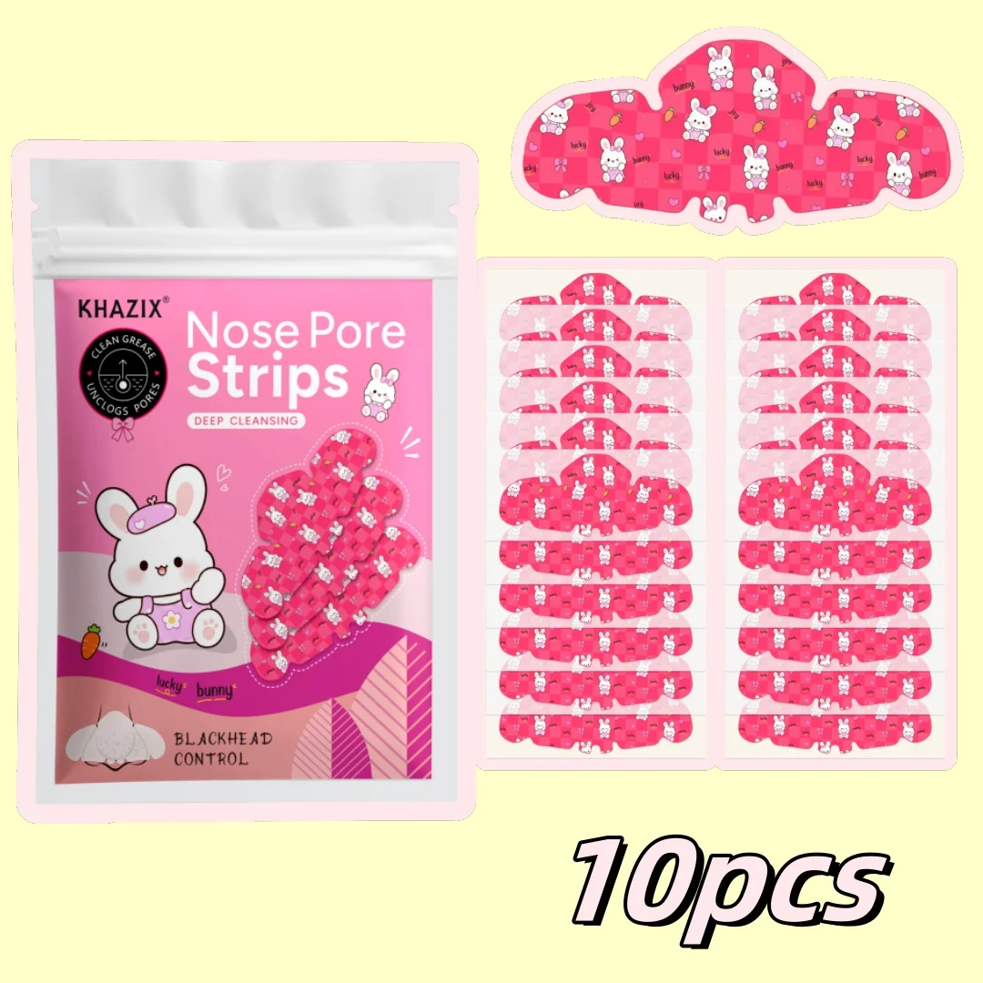 5/10PCS Cute Bunny Hydrocolloid Pimple Patches, Cartoon Blemish Covers, Fun Face Stickers for Acne Spots & Marks
