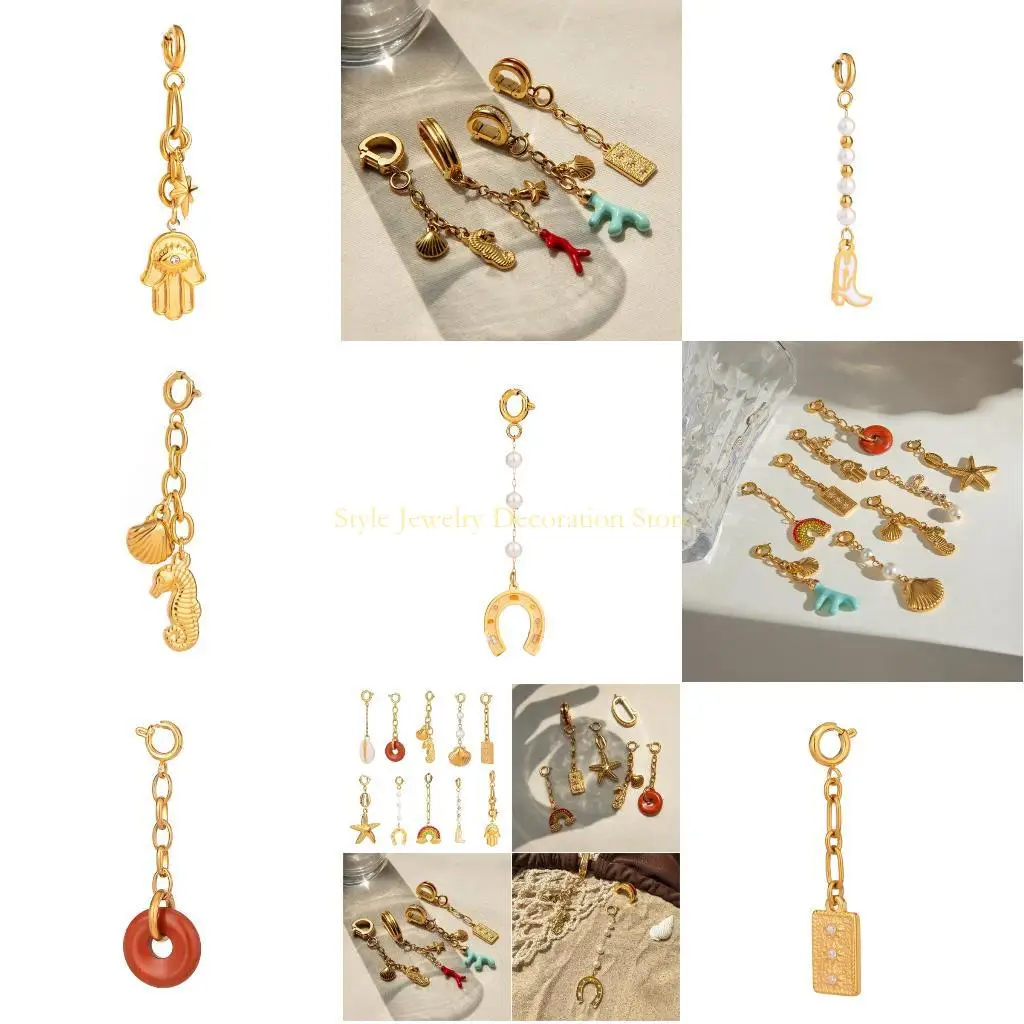 

D46E Beach Charm Necklace Pendant Stainless Steel Jewelry Fashion Jewelry Suitable for Various Occasion