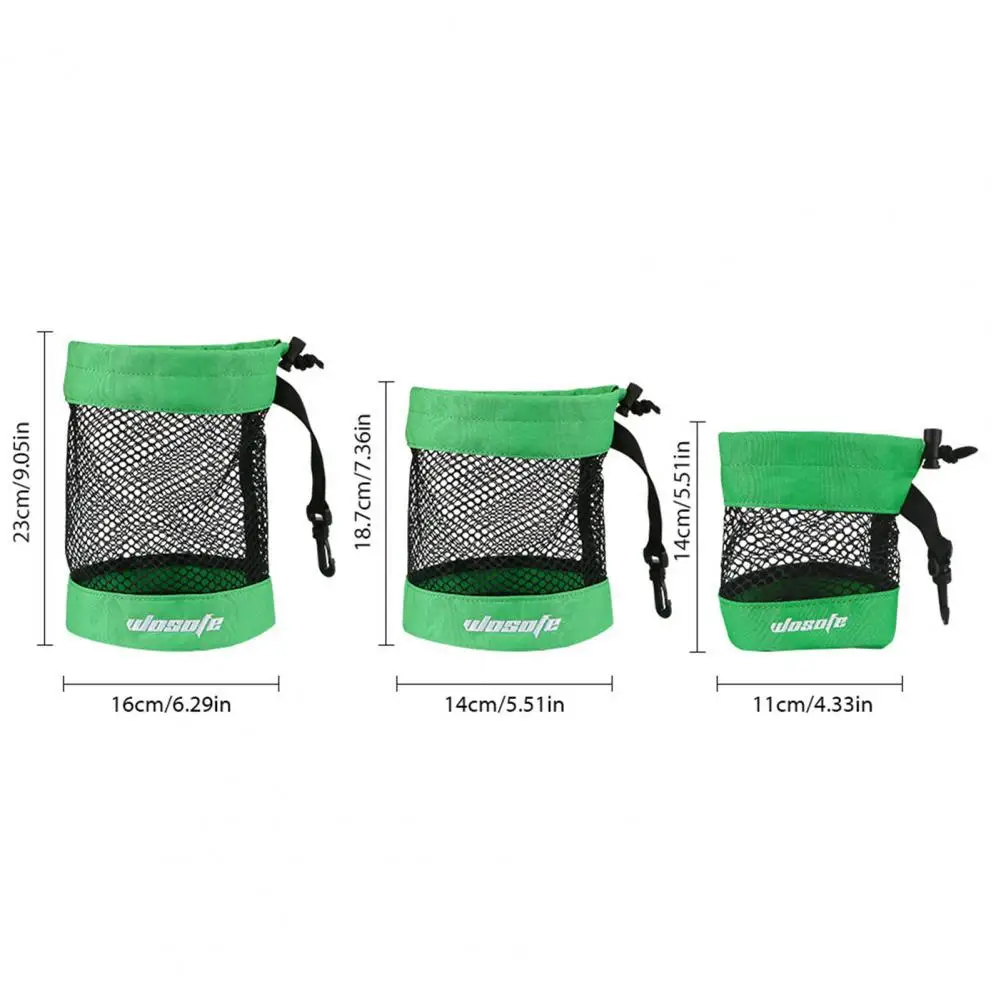 Golf Ball Storage Bag Hanging Buckle Large Capacity Golf Equipment Storage Pouch Drawstring Golf Ball Pouch Net Mesh Storage Bag