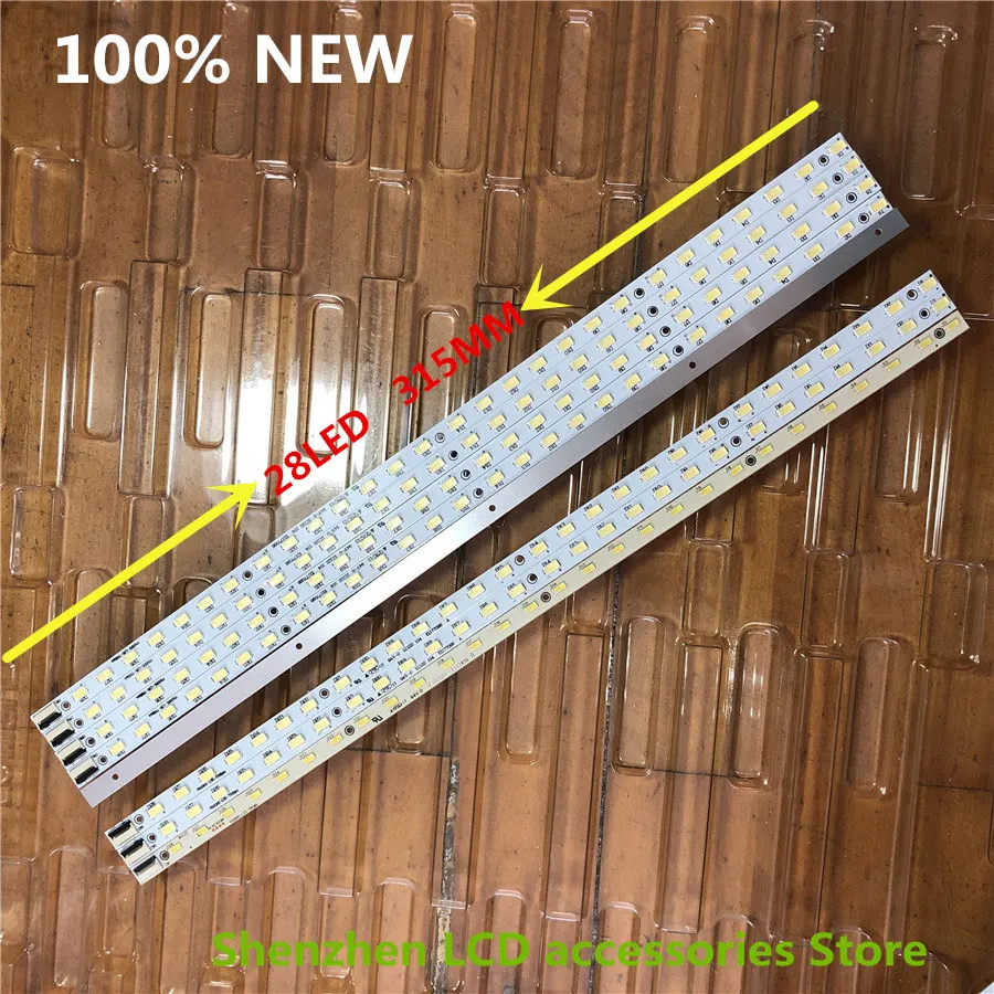 2 Pieces/lot LE50D8800 V500HJ1-LE1 LED strip V500H1-LS5-TLEM6 TLEM4 TREM6 TREM4 E117098 28 LEDs 315mm,used parts