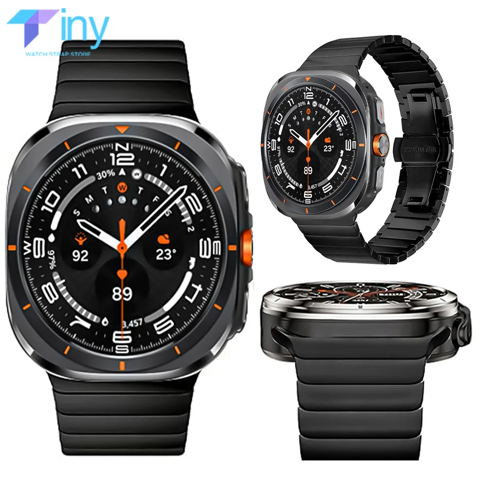 

Титановый ремешок для Samsung Galaxy Watch Ultra 47 мм 2025 Роскошный металлический браслет для Galaxy Watch Ultra 47 мм ремешок бамбуковый браслет