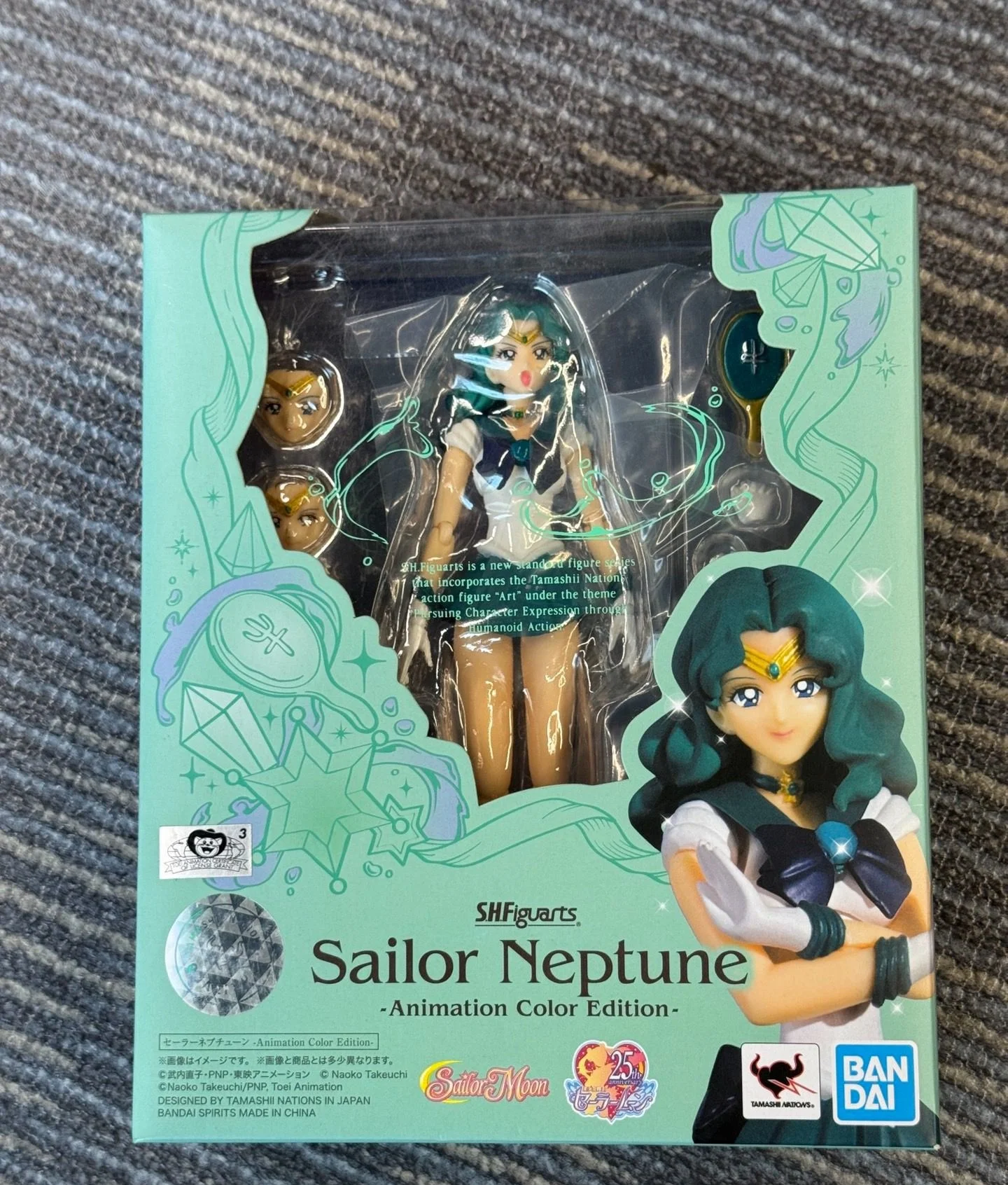 Bandai Sailor Moon Anime Figure Shf Sailor Neptune Animation Color Edition Garage Kit Collection Model Toy Figure Toys