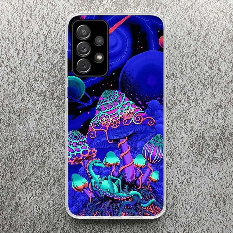 Weird Mushroom Psychedelic Phone Case for Samsung Galaxy A14 A54 A15 A55 A13 A53 A12 A52 A25 A35 A24 A34 A23 A33 A22 A32 A04S A0