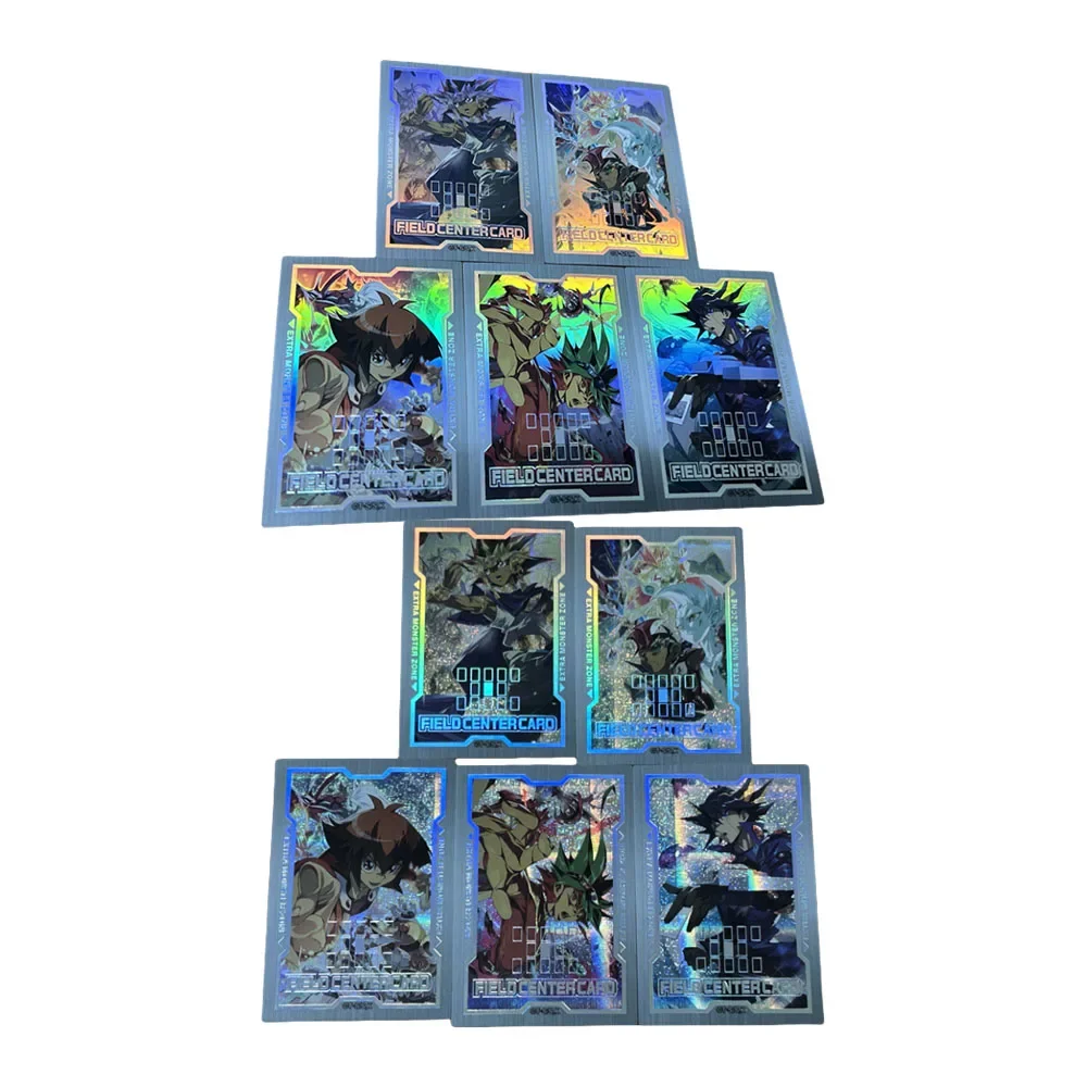 DIY Yu-Gi-Oh! Self-made Series Set 5pcs FIELD CENTER CARD Yugi Muto Yuki Judai Color Flash Anime Collection Card Holiday Gift