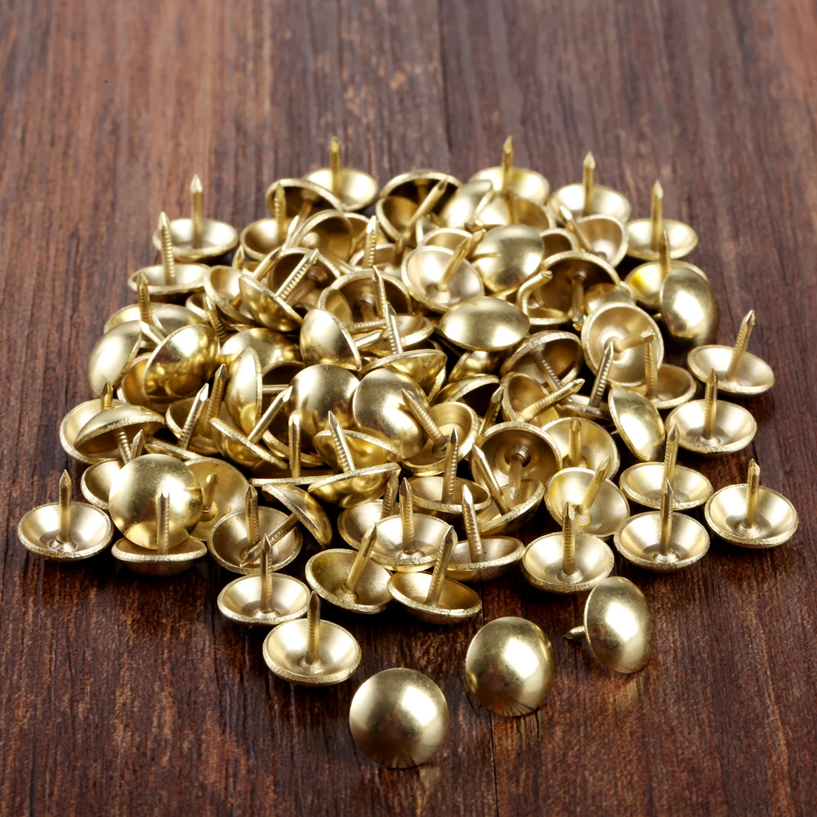 100Pcs Antiek Zilver/Goud Decoratieve Bekleding Tack Nail Sieraden Geschenkdoos Sofa Decoratieve Tack Stud Doornail Hardware 11*11Mm