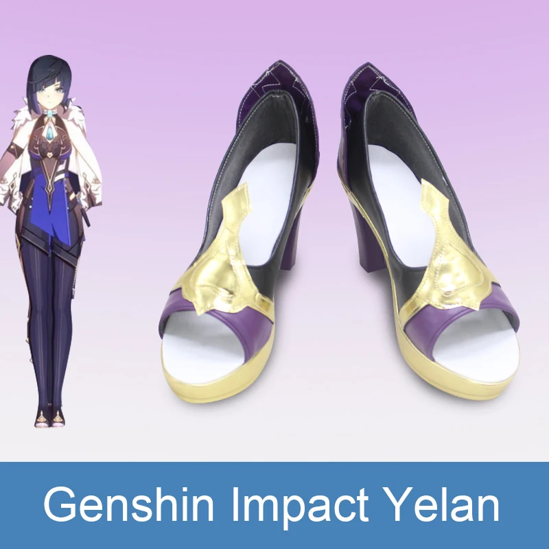 

Genshin Impact Yelan Cosplay Boots Game Yelan Cosplay Wig Short Straight Women Hair Anime yelan Shoes Halloween Party Wig+cap