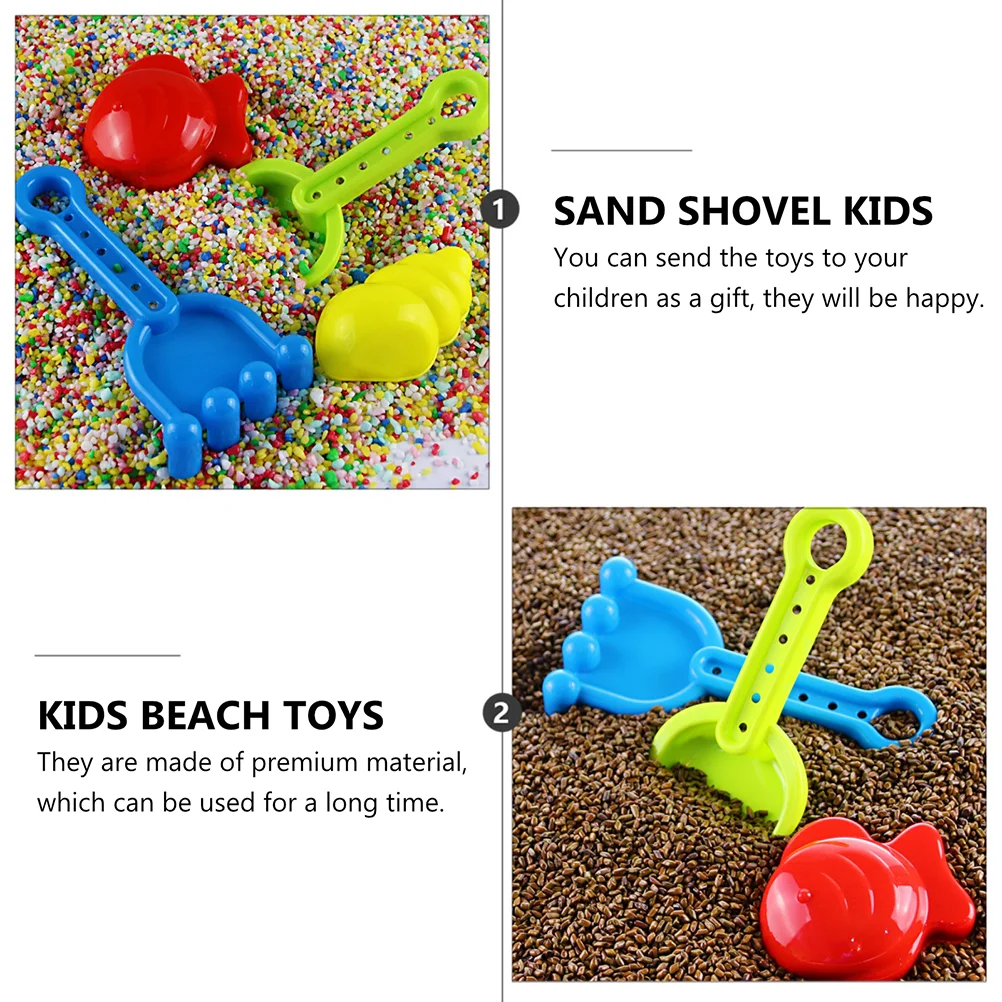 4 Pcs Toy Small Plastic Spatula Child Children’s Toys Sand Shovels for Kids Childrens Beach