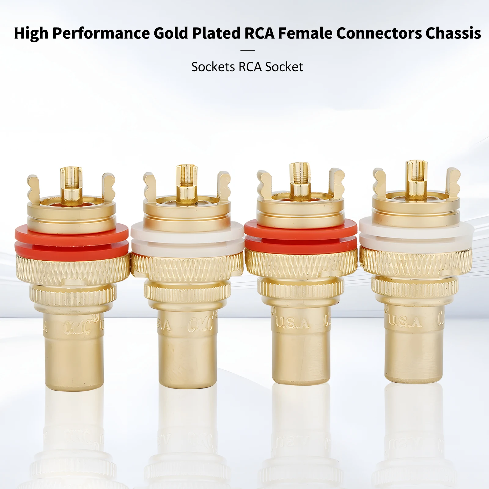 Gold Plating CMC RCA Female Socket Connector Chassis Panel Mount Adapter Audio Terminal Plug 3.5mm Plug AV