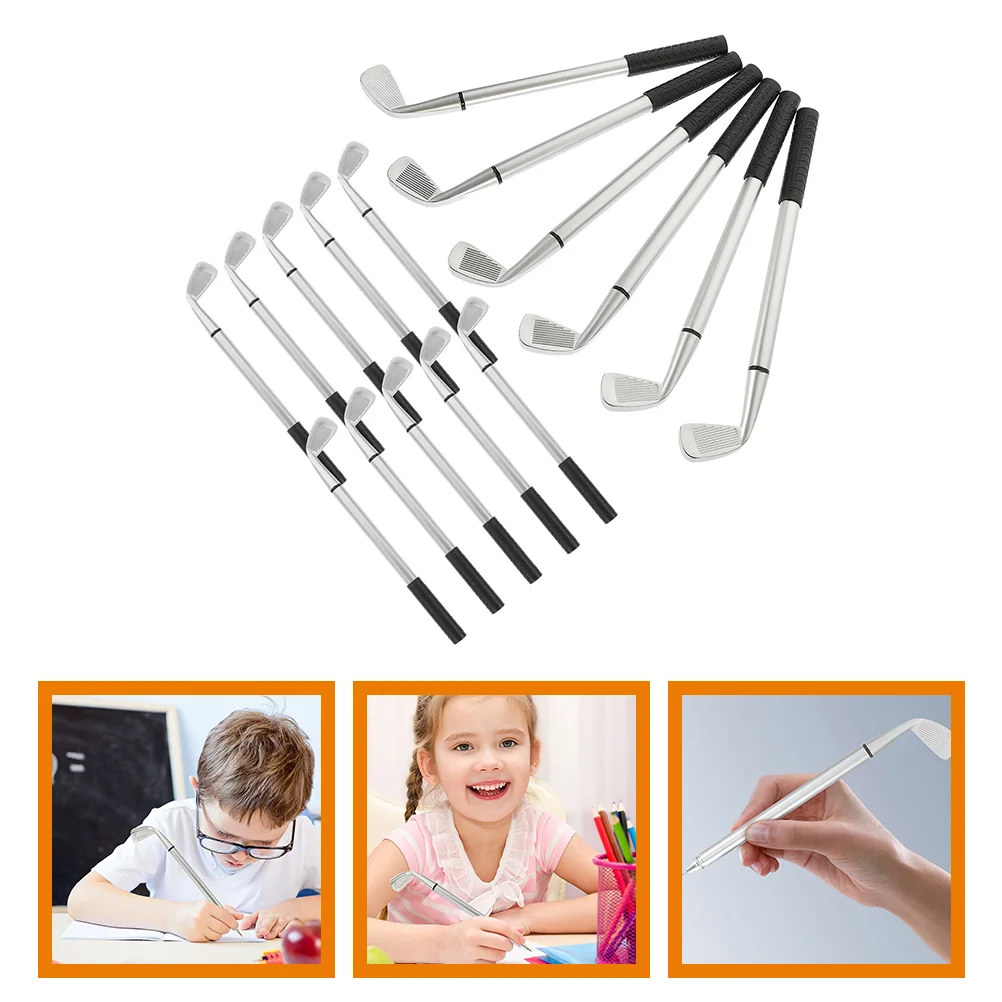 16-teiliger Golf-Kugelschreiber aus Metall, Mini-Kurs-Putter-Stift für Fans, Gedenkset, Schreibtisch, Schreibwaren, Büro, Geschenke, Studentenpreise
