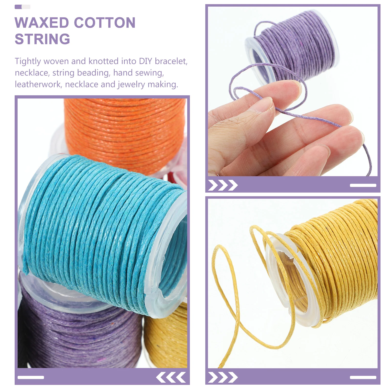 

10Meters 1mm Waxed Cotton Cord Strong Braiding Rope DIY Bracelet Necklace Making String Beading Sewing Craft Jewelry