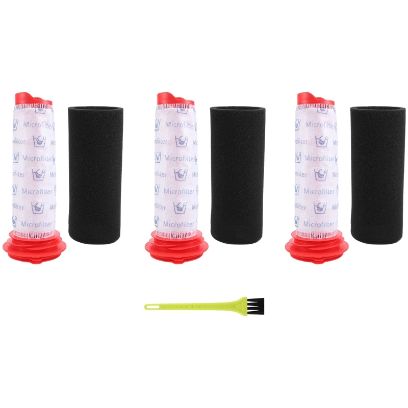 Replacement Filter Kit For  Athlet, 3 Main Stick Filter + 3 Foam Athlet Filters For  Cordless Vacuum Cleaner