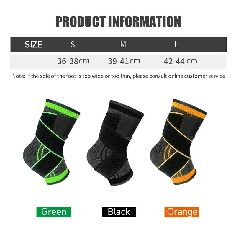 Ankle Support Brace Adjustable Strong Compression Knittd Ankle Sleeve For Men & Women Sports Protection