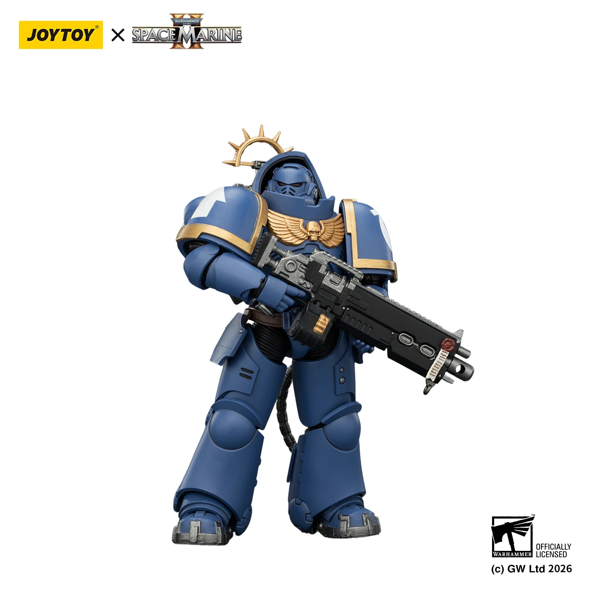 JOYTOY 1/18 Action Figure Space Marines 2 Warhammer 40K Heavy Intercessor with Heavy Bolt Rifle and Bolt Pistol Game Edition