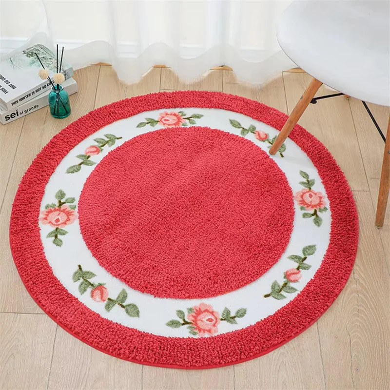 

Высококачественный круглый ковер для гостиной, однотонный, простой, для спальни, модный напольный коврик для дома, мягкая подкладка под ноги для компьютерного кресла в кабинете