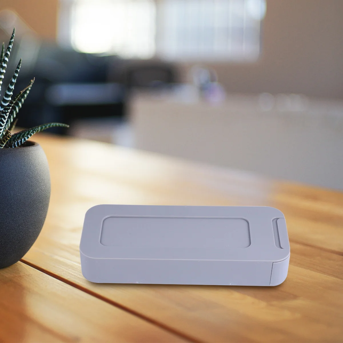 1Pcs Plastic ABS Drawer Style Grey Storage Box Hidden Adhesive Pen Stationery Organizer Under Table Desktop Storage Container