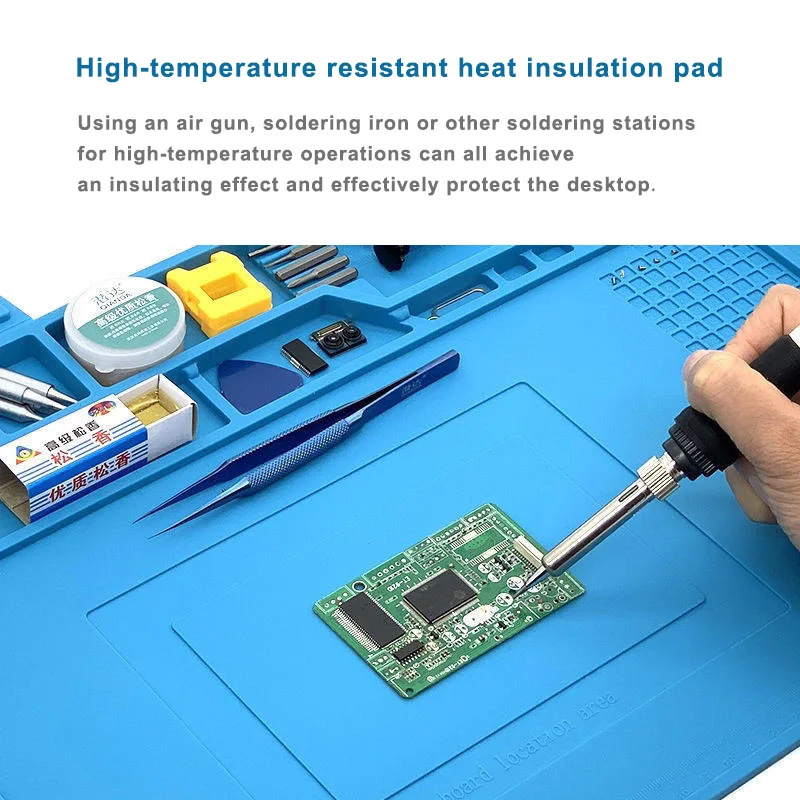 45*30 センチメートル磁気マットシリコーンワークマットはんだ付けステーションマット耐熱帯電防止電子電話ラップトップ時計修理用