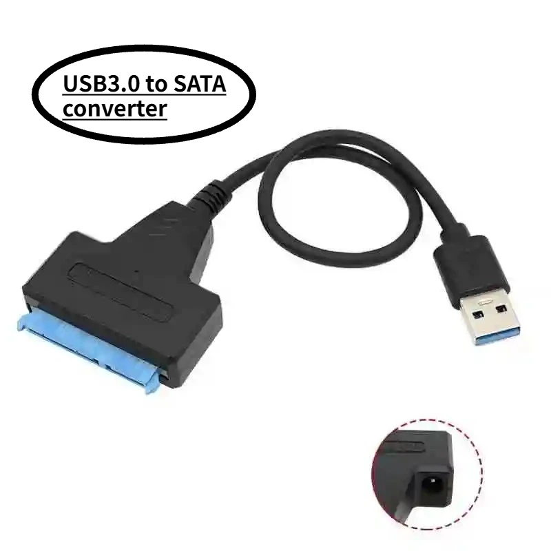 USB3.0 To SATA Hard Disk Converter With DC Power Supply Port 2.5/3.5 Inch SATA HDD SSD Data Transfer Adapter Cable