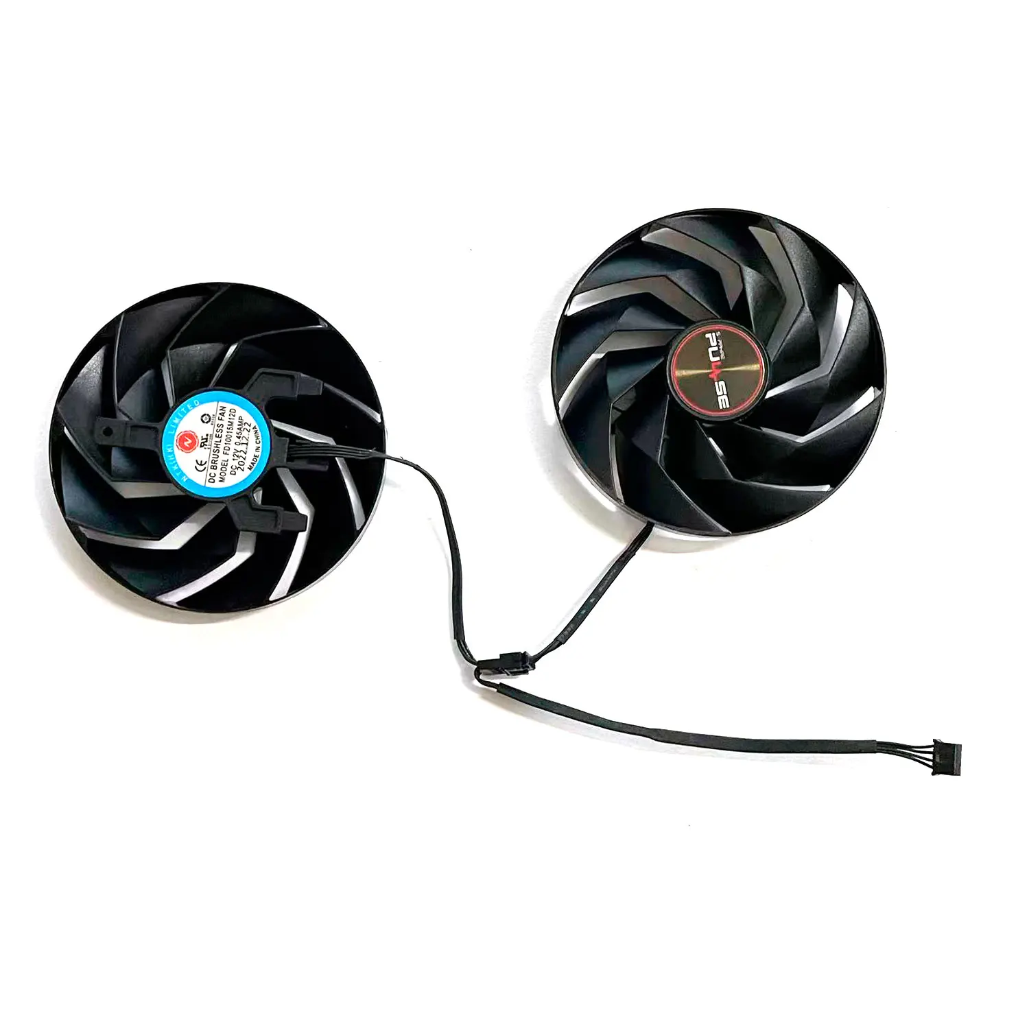 بطاقة رسومات نبضية أصلية ، 95 ، 4Pin ، FD10015M12D ، DC 12V ، 0.45A GPU Fan ، مناسبة لياقوت راديون RX7600XT 7700XT 7800XT ، جديدة