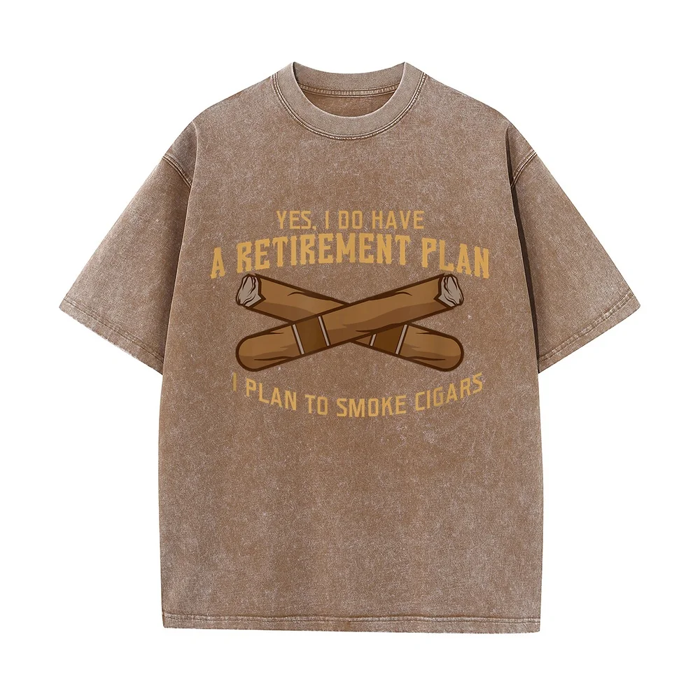 Cigar Shirts For Men Smoker Grandpa Dad Fathers Day T-Shirt Tops Y2k Clothes Plus Size Clothing Mens Tee Multi Color T Shirt