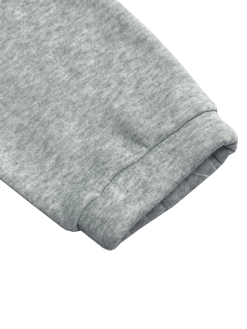 Damski 2-częściowy zestaw dresowy z polaru Moda Kołnierzyk z długim rękawem Bluzy z długim rękawem Crop Top + Spodnie dresowe — zdjęcie 7
